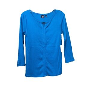 Rafaella Teal scope neck 3/4‎ length sleeves new with Tags Womens